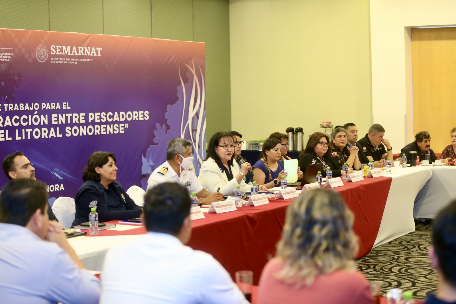 Realiza Sagarhpa mesa de trabajo sobre interacción entre pescadores y tiburones